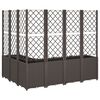 vidaXL Garden Planter with Trellis Brown 63"x47.2"x55.1" PP