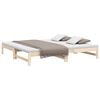 vidaXL Day Bed Natural Wood Solid pine wood Double Pull-Out Day Bed