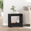 vidaXL Side Table Black Oak 19.69 x 10.24 x 19.69 in Engineered Wood