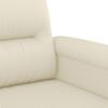 vidaXL 2-seater Sofa Cream Faux leather, metal, foam 2-seater Modern