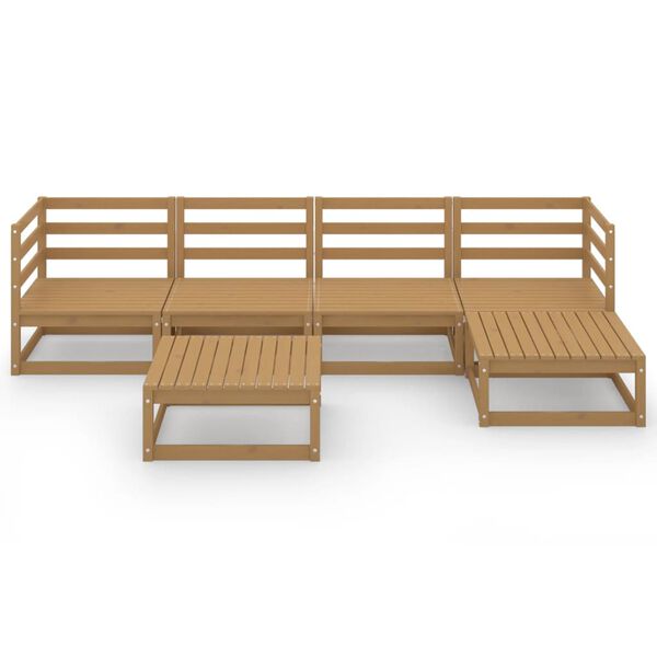 vidaXL Garden Lounge Set Honey brown Solid pinewood Medium Modular