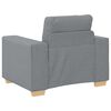 vidaXL Sofa Chair Light Grey Polyester, Plywood, Steel Single Sofa Chair