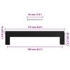 vidaXL Cabinet Handle Set of 10 Black