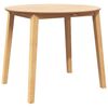 vidaXL Dining Table Natural Solid Wood Rubber