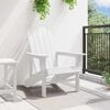 vidaXL Adirondack Chair White 32.28 x 29.13 x 36.22 in HDPE