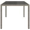 vidaXL Garden Table Grey and Black