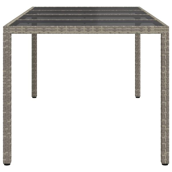 vidaXL Garden Table Grey and Black