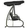 vidaXL Swing Bench Anthracite PVC-coated fabric, powder-coated steel