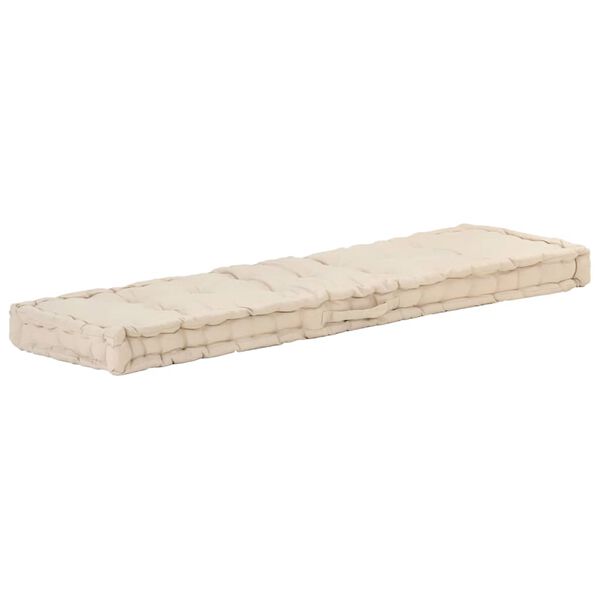 vidaXL Pallet Cushion Beige 100% cotton and filling cotton mix