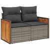 vidaXL Garden Sofa Set Grey, Dark grey