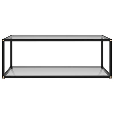vidaXL Coffee Table Transparent 39.4"x19.7"x13.8" Tempered Glass