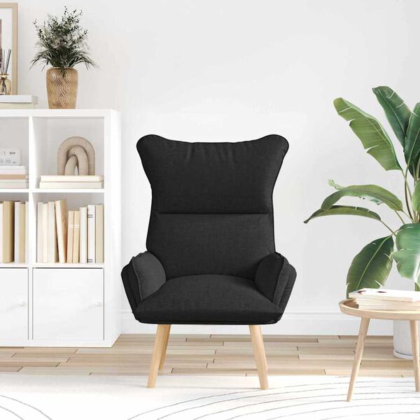 vidaXL Armchair Black 27.17 x 29.13 x 36.61 in Fabric