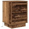 vidaXL Bedside Cabinet Set of 2 Old wood Engineered wood Medium