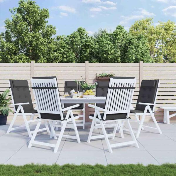 vidaXL Highback Chair Cushion Set of 6 Anthracite