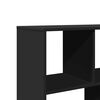 vidaXL Bookcase Black Engineered wood Medium Bookcase Rectangular