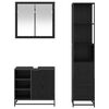 vidaXL Bathroom Furniture Set 3 pcs Black Oak Engineered Wood