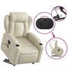 vidaXL Stand Up Massage Recliner Chair Cream
