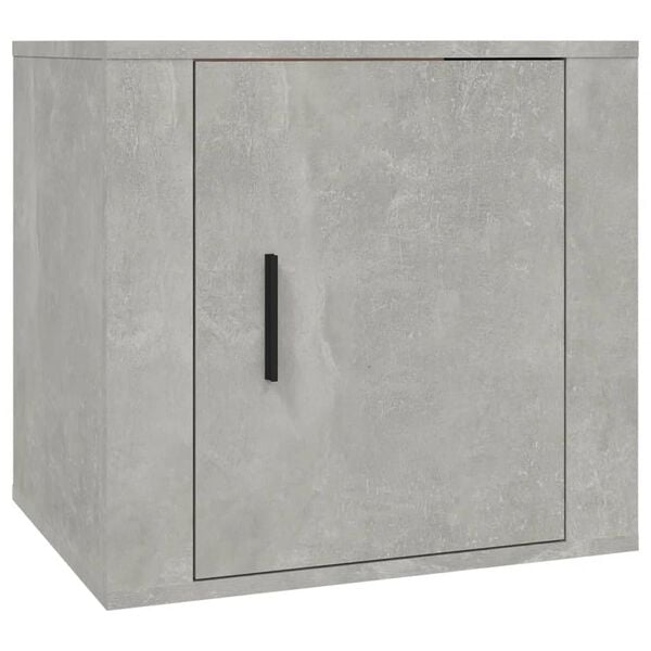 vidaXL Bedside Cabinet Concrete Grey Engineered Wood Medium