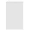 vidaXL Desk White Engineered Wood Medium Desk Rectangular Modern