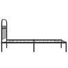 vidaXL Bed Frame Black Steel Single Rectangular Traditional Durable
