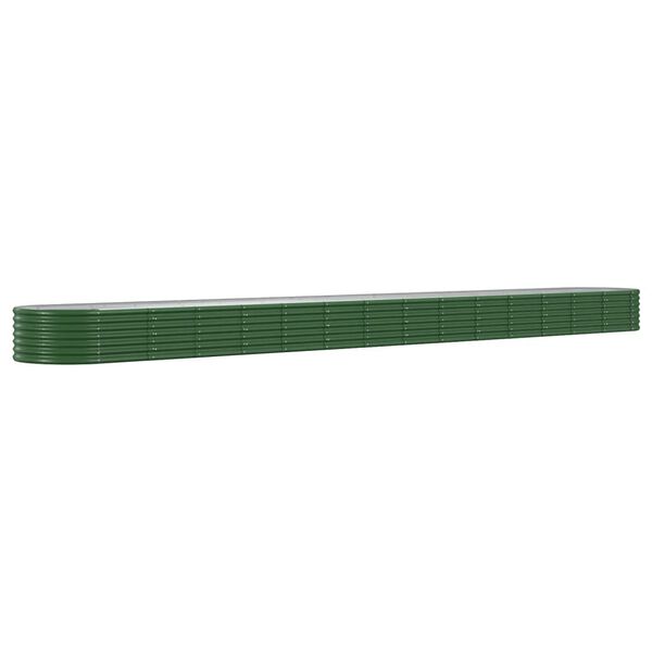 vidaXL Garden Raised Bed Green Powder-coated Steel Large Tough
