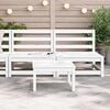 vidaXL Wooden Middle Sofa White Solid pinewood Compact Modular
