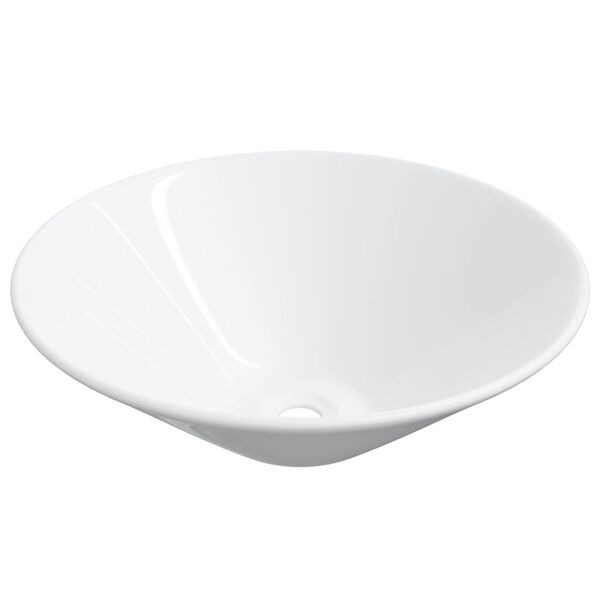 vidaXL Wash Basins 2 pcs White 16.5x16.5x5.5" Ceramic
