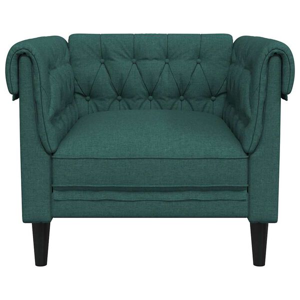 vidaXL Chesterfield Sofa Chair Dark Green