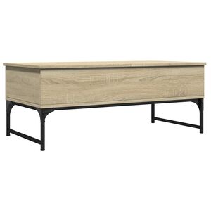 vidaXL Coffee Table Sonoma Oak Engineered Wood Medium Adjustable Legs