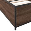 vidaXL Bed Frame Brown Oak Engineered Wood, Metal, Plywood Single Tough