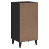 vidaXL Bedside Table Black Engineered wood, plastic Compact