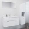 vidaXL Bathroom Furniture Set White Engineered wood, acrylic