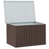 vidaXL Storage Box Brown Galvanized steel, plastic Large
