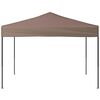 vidaXL Party Tent Taupe 210D oxford fabric with silver coating, steel