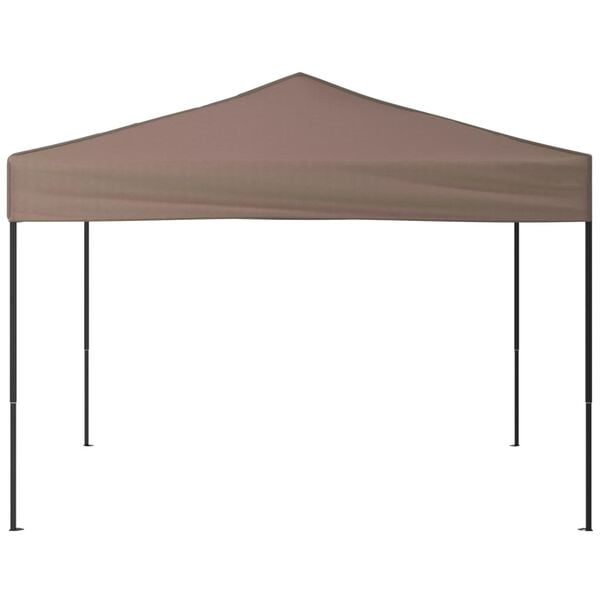 vidaXL Party Tent Taupe 210D oxford fabric with silver coating, steel