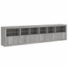 vidaXL Sideboard Grey Sonoma Engineered wood, glass Large Sideboard