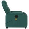 vidaXL Massage Recliner Chair Dark Green Polyester, Metal, Plywood Medium