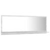 vidaXL Mirror Concrete grey Engineered wood, acrylic 39.4 x 4.1 x 14.6 in