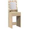vidaXL Dressing Table with Shelf Sonoma Oak 19.69 x 16.14 x 53.15 in