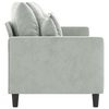vidaXL 3-Seater Sofa Light Grey Velvet (100% polyester), metal, textilene
