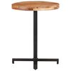 vidaXL Bistro Table Natural wood, Black Solid Acacia wood, Iron Compact