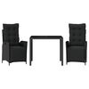 vidaXL Garden Dining Set Black