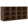 vidaXL Shoe Cabinet Set of 2 Brown Oak Engineered wood Medium