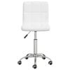vidaXL Dining Chair White Faux leather, chrome steel Adjustable, Medium