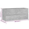 vidaXL Bathroom Furniture Set Concrete grey, White Engineered wood, Ceramic
