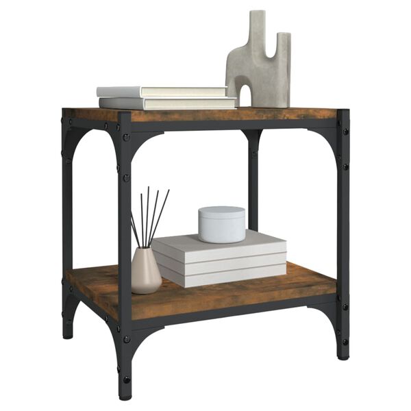 vidaXL TV Cabinet Smoked Oak Engineered Wood Compact TV Cabinet