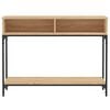 vidaXL Console Table Sonoma Oak Engineered Wood, Metal Console Table