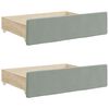vidaXL Daybed With Trundle Light Grey Velvet Single