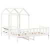 vidaXL Day Bed And Bench Set White Solid pine wood 35.4 x 74.8 in