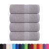 vidaXL Soap Towel Set of 4 Grey 100% ring-spun cotton 11.8x11.8 in